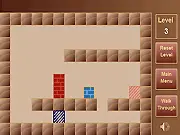 Brick Master Old free online sliding puzzle game, slide colored bricks into highlighted spots, classic brain teaser on PlayArcadeHub