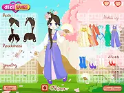 Cute Asian Girl Dress-Up online game featuring traditional Chinese, Japanese, and Korean clothing