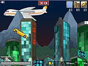 Stunt Driver 2 free online car stunt game, a car flying off a huge ramp mid-air