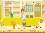 Play Fiddle Shop free online, time management game, taking customer orders, choosing the right varnish for Aunt Mary