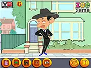 Mr. Bean and Sam Dress Up Game, choose casual outfits for vacation, free online makeover game, photo shoot