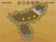 Adventures of Water Drop free online physics puzzle game, guiding water drop to a pool, removing rock walls and platforms, PlayArcadeHub screenshot