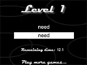 Thumbnail for Speed Typing! online game showing a keyboard and text being typed at high speed
