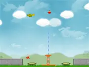 Play Doozy Traveling free online game, launching dwarves onto the fastest moving cloud via slingshot at the Cloud Station