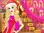 Designing a festive holiday outfit with sweaters and cute Christmas accessories in the free online game