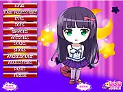 Screenshot of Junior High Dress Up game, showing a female character ready for school or a sleepover, dressed in a trendy casual outfit.