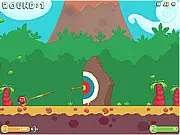 BC Bow Contest free online two-player game, caveman archery competition, arrow firing duel