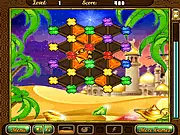 Treasure of Aladdin Match 3 puzzle game, matching precious stones online, find the treasure, free brain-teaser