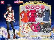 A Valentine's Day Night free online game screenshot romantic dress up makeover