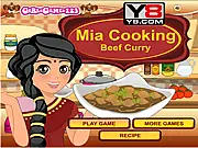 Play Mia Cooking Beef Curry free online game, virtual chef preparing a homemade curry with beef and sauce