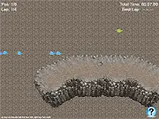 Leaf Racer game, play free online mountain racing, downhill race against blue leaves, nature racing game