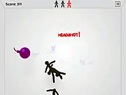 Play Ragdoll Ninja free online slicing game, slice ragdoll stickmen with a sword, avoid hitting bombs