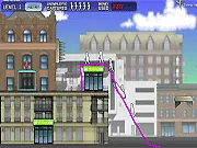 Dole Deporter game screenshot showing a drawn line guiding a stickman into a trap area
