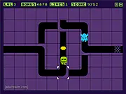Twirl and Hurl Free Game - Tile Rotation Path Creation Puzzle with Candy and Enemies