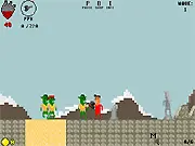 Play Apocalypse Squared free online zombie shooter game, move back and forth in the arena to shoot incoming zombies and afford upgrades