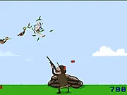 Play DuckNCover free online shooter game with a hunter taking cover and shooting targets