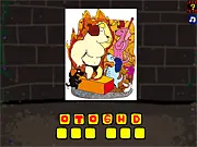 Screenshot of Word Play free puzzle game showing a picture clue and jumbled letters at the bottom, waiting to be dragged and dropped to solve the pun