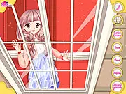 Watching the Snowflakes free online dress-up game with cozy winter fashion