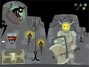 Aldo & Gus: The Skeleton Key free online game screenshot showing Gus the Cat on a rescue mission outside a jail on PlayArcadeHub