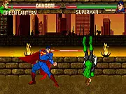 DC characters Superman, Batgirl, and The Flash preparing to fight in the free online game Injustice: Gods Among Us 2.