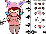 Yousei-san Dress Up game showing an adorable fairy from the anime 'Humanity Has Declined' wearing a whimsical, pastel-colored outfit.
