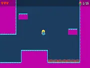 Frazzle Dazzle free online game screenshot showing Daisy Dazzle with a blow dryer, fixing a friend's frizzy hair in an arcade environment on PlayArcadeHub
