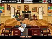 Play Bush Shootout free online action shooter game with a gun aiming at enemies in the bush