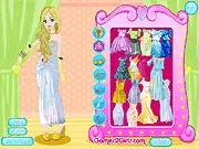 Countdown to Party free online game showing a girl urgently choosing a dazzling party outfit while a clock counts down on PlayArcadeHub