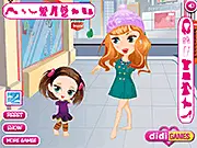 Play Dress Up Like Mommy game, free online mother-daughter dress up, Linda and Betty matching outfits, stylish fashion game for kids