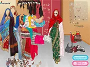Fashion screenshot from Mumbai Street Style showing a character wearing a colorful Indian-inspired outfit on a Mumbai street