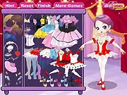 Play Ballerina Girl Dressup free online game, choosing an elegant outfit for Candice's ballet show performance