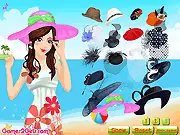 Play Summer Hats Fever free online dress-up game, focusing on oversized and fashionable summer hats