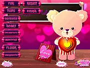 Valentine Teddy Bear Creator free online game to design a custom teddy bear for Valentine's Day