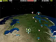 Ben10 Earth Defender online game featuring Ben Tennyson as the alien Upgrade merging with a machine to fight an alien invasion