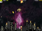Ben 10 Saving Bellwood free online game screenshot showing Heatblast shooting fireballs at the giant alien Megawatt in the background of a burning city.