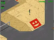 BMX Park Stunts free online game screenshot featuring a biker doing a trick off a large ramp