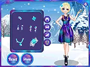 Elsa DIY Galaxy Dress free online game, Frozen fashion designer game, celestial dress painting game