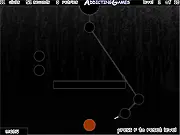 Screenshot of the Orboid puzzle game showing a central rotating orb attempting to connect to other stationary orbs in a challenging layout.