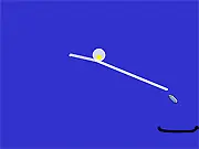 The Egg Way game screen, showing a drawn line guiding a white egg towards a frying pan.