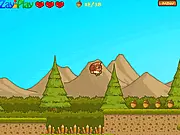 Furry Adventure free online platformer game | PlayArcadeHub hero collecting nuts