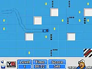 Screenshot of the Drive the Car online free racing game in action on a tight corner on PlayArcadeHub