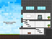 The character in Time Swap mid-jump, showing the environment shifting between two distinct color palettes representing the past and present time dimensions