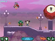 Screenshot from the free online game Vanguards 2: Unsung Heroes, showing a small group of non-superhero characters in a tactical or hidden base setting during the alien Screech invasion