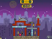 Zombie Demolisher 2 free online game, demolish building with wrecking ball, play physics puzzle game, destroy zombies