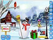 Play Funky Frosty Decoration online game free - design a frosty winter scene