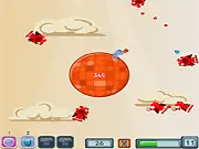 Angry Defender free online top-down shooting game gameplay screenshot with demons and powerups