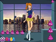 Spunky Girl Dress Up free online fashion game screenshot with stylish outfits