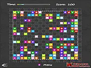 Cross Push online game screenshot, puzzle blocks, match game, timed challenge