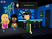 Tickets 4 Love online game screenshot, character traveling around town gathering items to score a date, play free dating game on PlayArcadeHub.