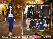 Street Girl dress-up game, Shirley wearing stylish street fashion outfit, free online girl game, preparing for a photography project